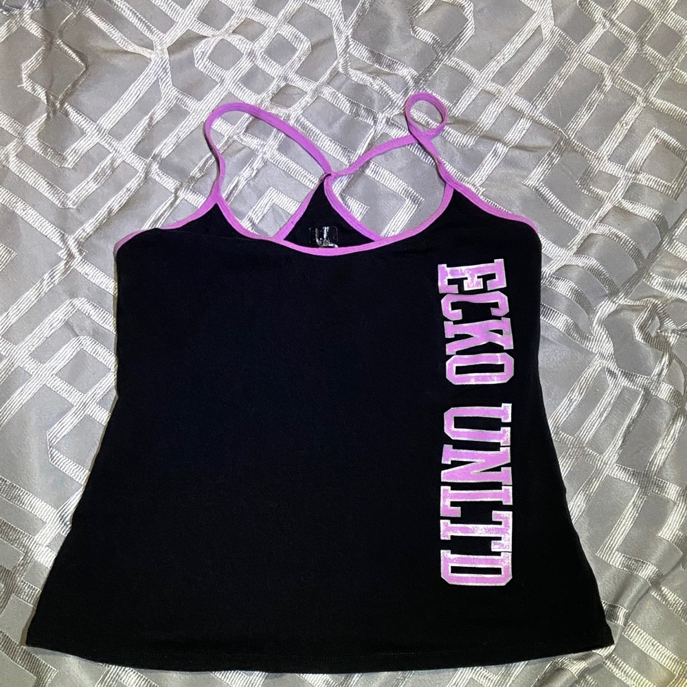Ecko Unlimited Black and Pink Camisole